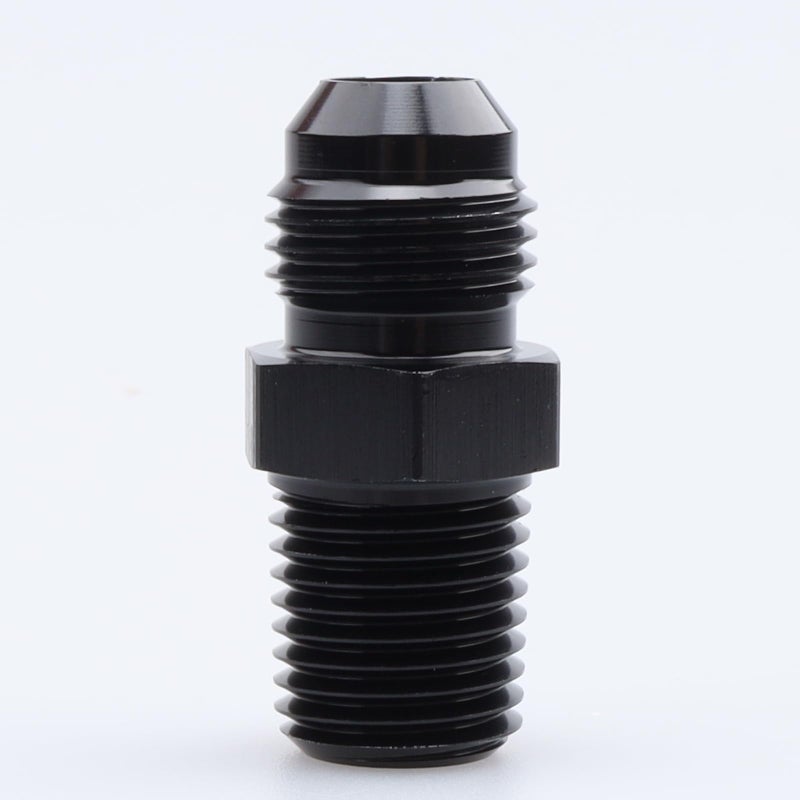 AC PERFORMANCE Male 1/4" NPT to -6 AN Flare Adapter Straight Aluminum Black - Image 4